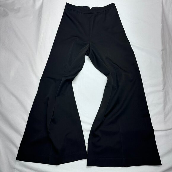 Alice and Olivia Classic Black Wide Leg Pants Size 4, 30" Inseam 16" Leg Flare - Picture 1 of 9